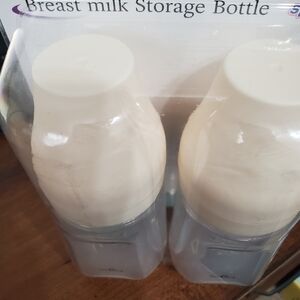 Breast Milk Storage Bottle Set - Cream